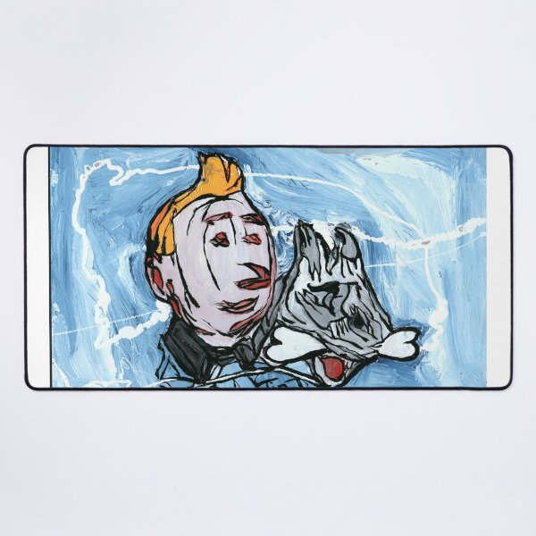 Item preview, Tintin and Snowy Inspired Expressive Painting designed and sold by Dwaalhaas.com.