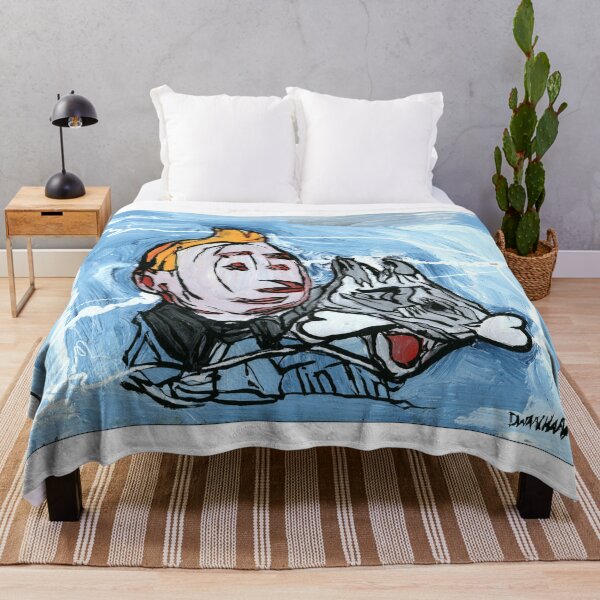 Item preview, Tintin and Snowy Inspired Expressive Painting designed and sold by Dwaalhaas.com.