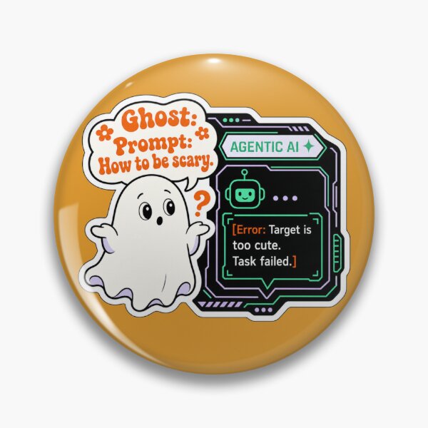 Item preview, Cute Ghost and Agentic AI  designed and sold by Glitteringworld.