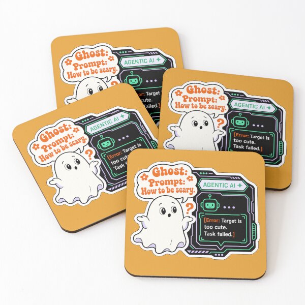 Item preview, Cute Ghost and Agentic AI  designed and sold by Glitteringworld.