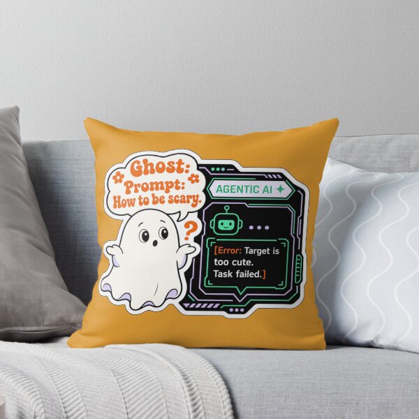 Item preview, Cute Ghost and Agentic AI  designed and sold by Glitteringworld.