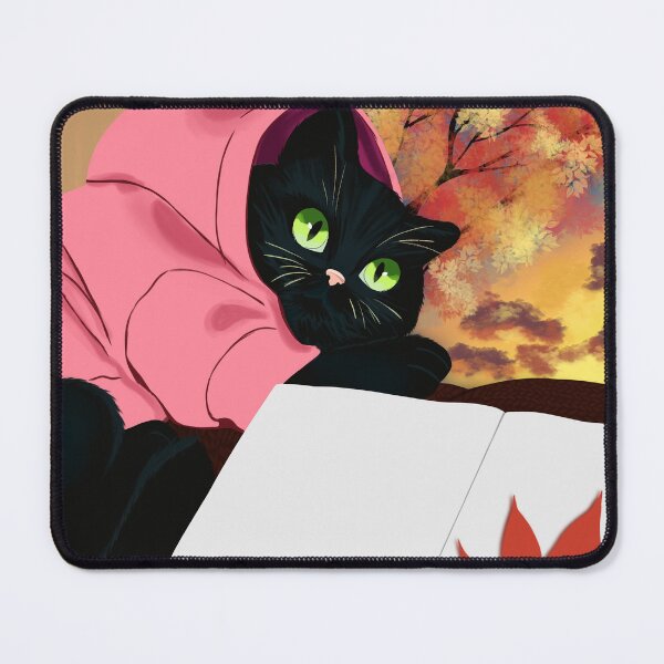 Item preview, Black Cat in Pink Hoodie designed and sold by MoonlightTrace.