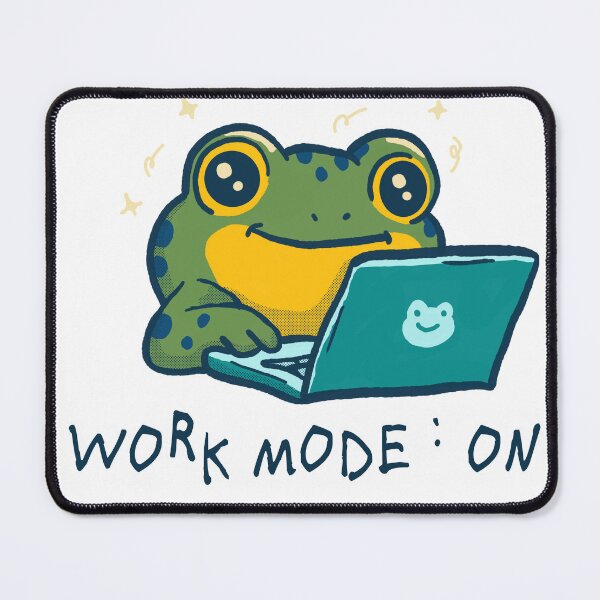 Item preview, Cute Frog with Laptop designed and sold by benyrhmt.
