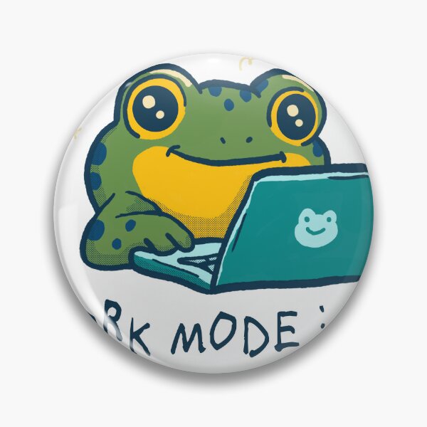 Item preview, Cute Frog with Laptop designed and sold by benyrhmt.