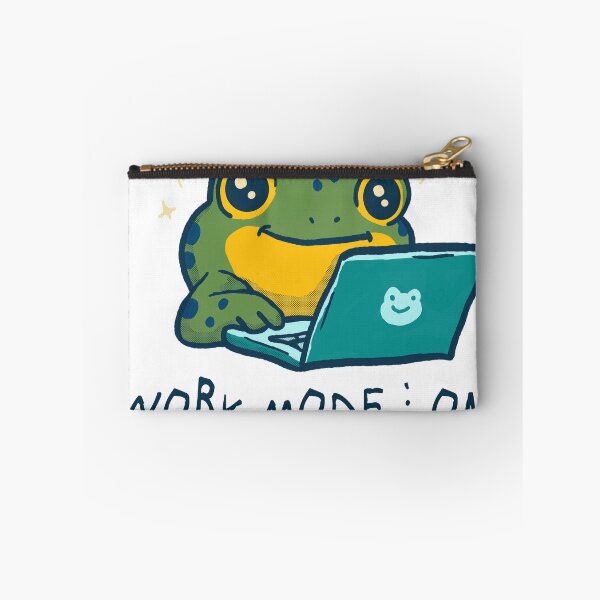 Item preview, Cute Frog with Laptop designed and sold by benyrhmt.
