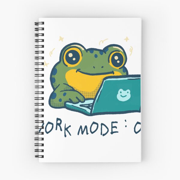 Item preview, Cute Frog with Laptop designed and sold by benyrhmt.
