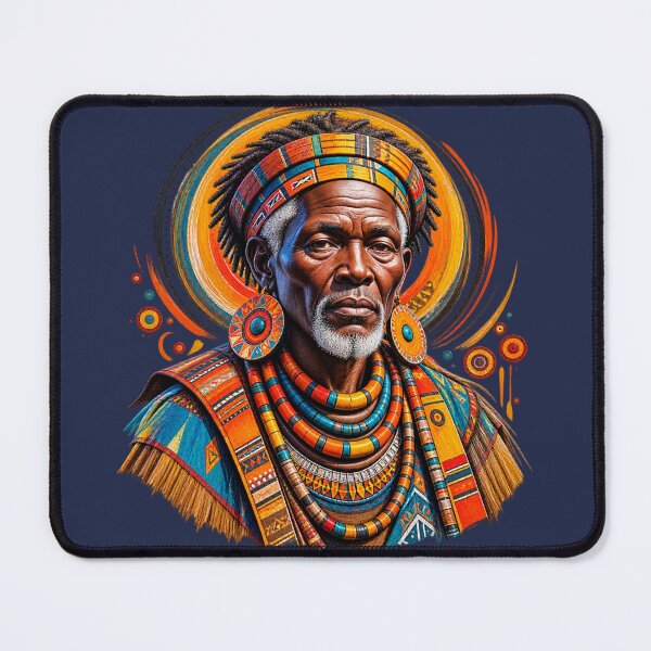 Item preview, African Spiritual Elder Portrait Art | Ancestral Wisdom Keeper | African Spirituality Wall Art designed and sold by 'VARI'.