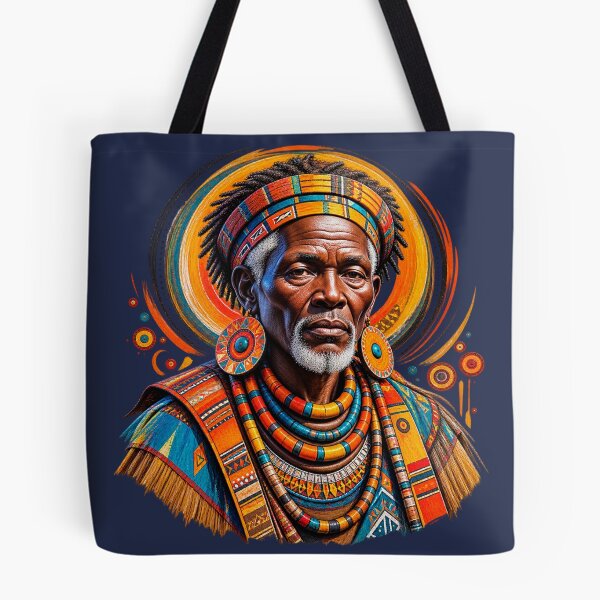 Item preview, African Spiritual Elder Portrait Art | Ancestral Wisdom Keeper | African Spirituality Wall Art designed and sold by 'VARI'.