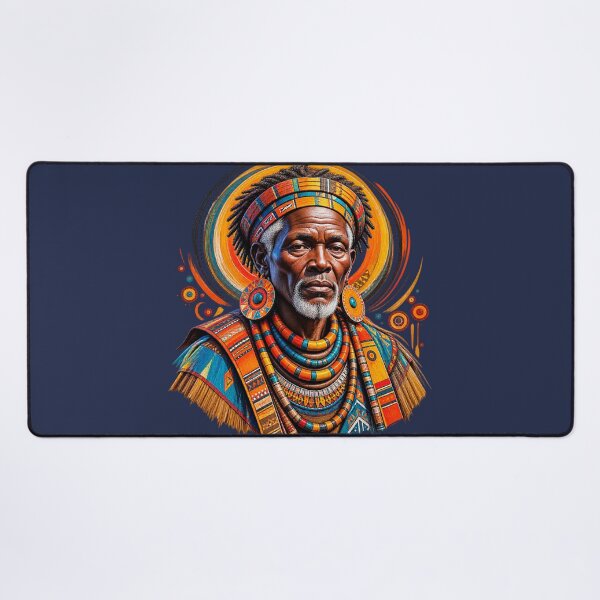 Item preview, African Spiritual Elder Portrait Art | Ancestral Wisdom Keeper | African Spirituality Wall Art designed and sold by 'VARI'.