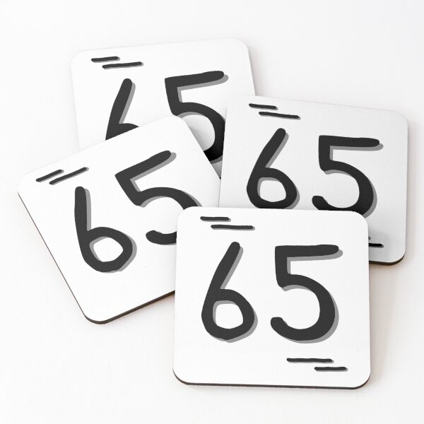 Item preview, Number 65 - Bold Black Artistic Numeral Design designed and sold by Dyche Studio.