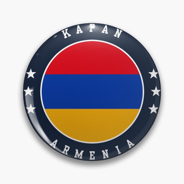 Item preview, Kapan Armenia Armenian Flag Souvenir Round Badge Crest designed and sold by jeshands.