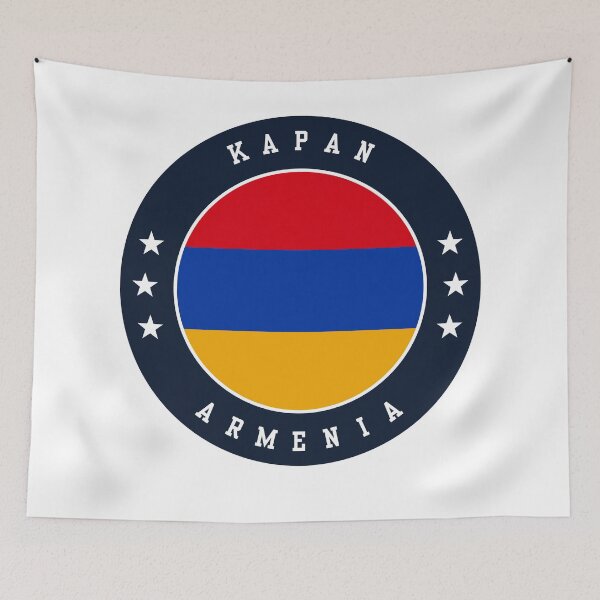 Item preview, Kapan Armenia Armenian Flag Souvenir Round Badge Crest designed and sold by jeshands.