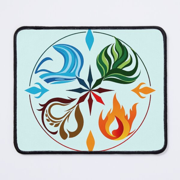 Item preview, Avatar Airbender Four Elements Emblem Graphic Art designed and sold by Fine-Arts-Lab.