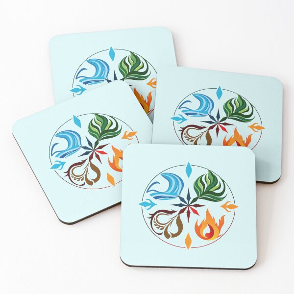 Item preview, Avatar Airbender Four Elements Emblem Graphic Art designed and sold by Fine-Arts-Lab.
