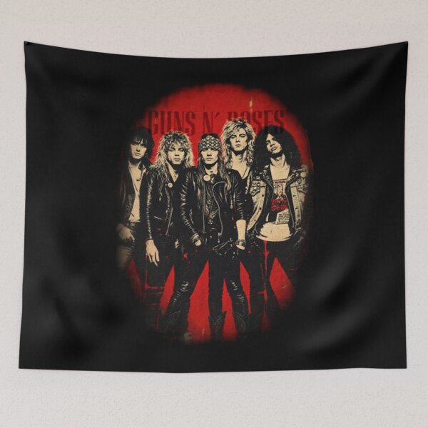Item preview, Guns N Roses 1980s – Vintage Hard Rock Band Portrait designed and sold by MonteSorado.
