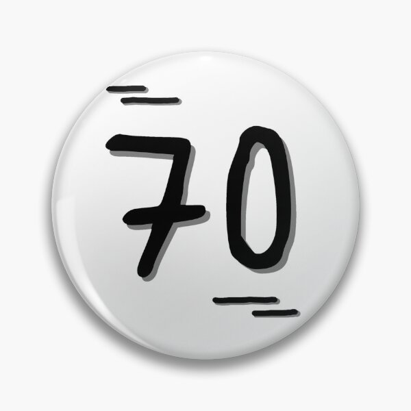 Item preview, Number 70 - Bold Black Artistic Numeral Design designed and sold by Dyche Studio.