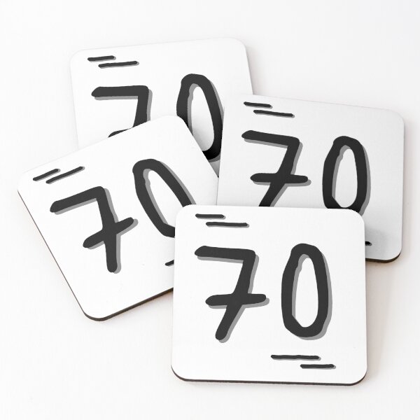 Item preview, Number 70 - Bold Black Artistic Numeral Design designed and sold by Dyche Studio.