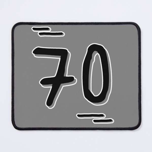 Item preview, Number 70 - Bold Black Artistic Numeral Design designed and sold by Dyche Studio.