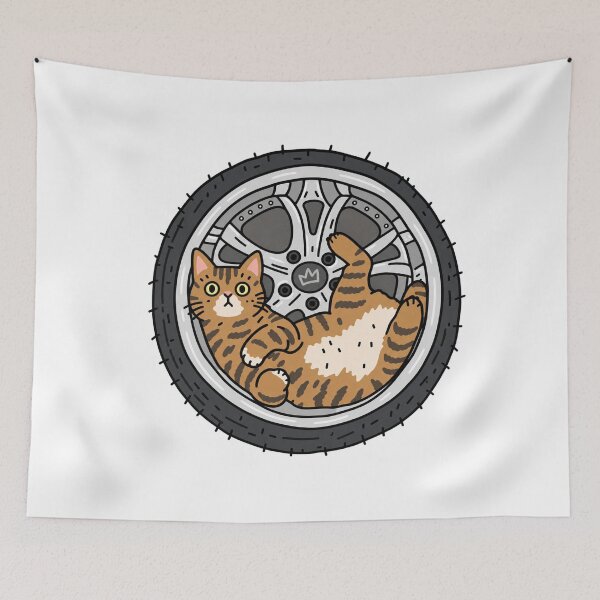 Item preview, Cat In The Wheel Funny Car Lover designed and sold by MonkiFlipp.