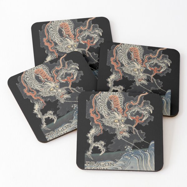 Item preview, Mythical Dragon Ascending Stormy Seas Japanese Art designed and sold by StantonHahn.
