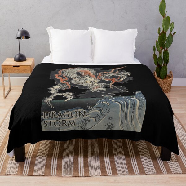 Item preview, Mythical Dragon Ascending Stormy Seas Japanese Art designed and sold by StantonHahn.