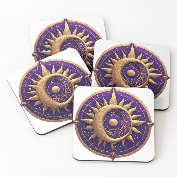 Item preview, Sun and Moon Golden Purple Celestial Seal designed and sold by AuraCelestial.