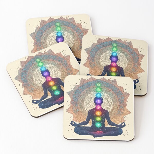 Item preview, Seven Chakras Meditation Mandala Spiritual Space Main Tag designed and sold by AuraCelestial.