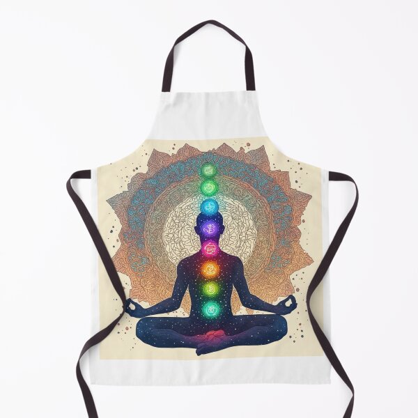 Item preview, Seven Chakras Meditation Mandala Spiritual Space Main Tag designed and sold by AuraCelestial.