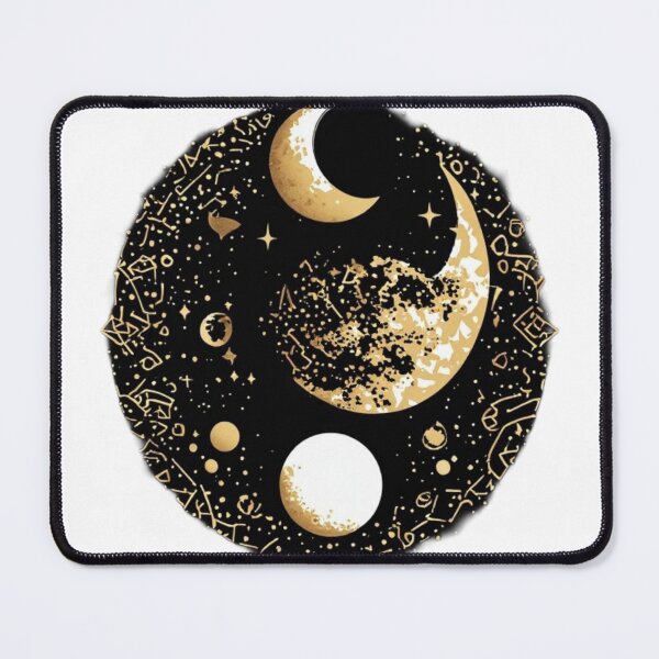 Item preview, Golden Lunar Phases Esoteric Star Charting designed and sold by AuraCelestial.
