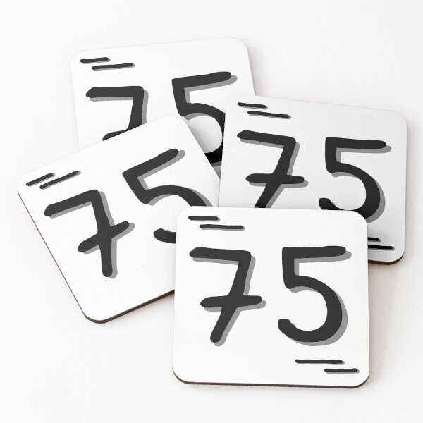 Item preview, Number 75 - Bold Black Artistic Numeral Design designed and sold by Dyche Studio.