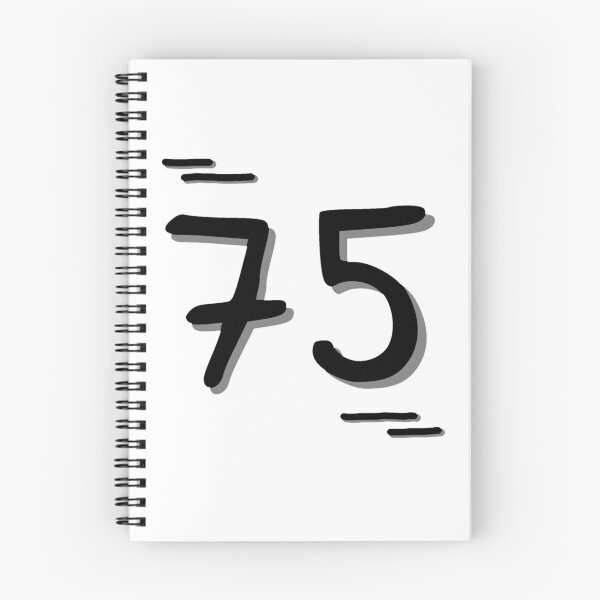Item preview, Number 75 - Bold Black Artistic Numeral Design designed and sold by Dyche Studio.