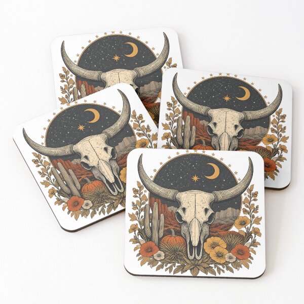 Item preview, Vintage Western Longhorn Skull Halloween designed and sold by kobsana.