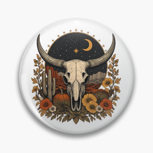 Item preview, Vintage Western Longhorn Skull Halloween designed and sold by kobsana.