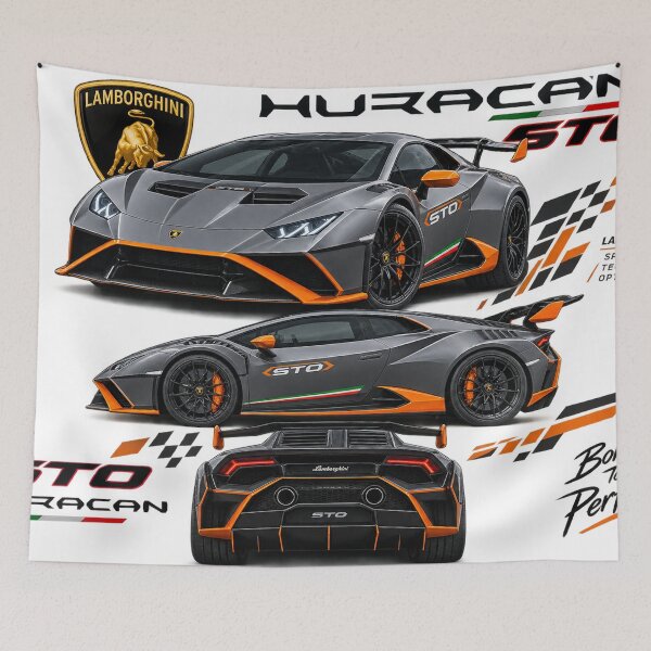 Item preview, Lamborghini Huracán STO Supercar Racing Automotive Design designed and sold by CreativeNest Prints.