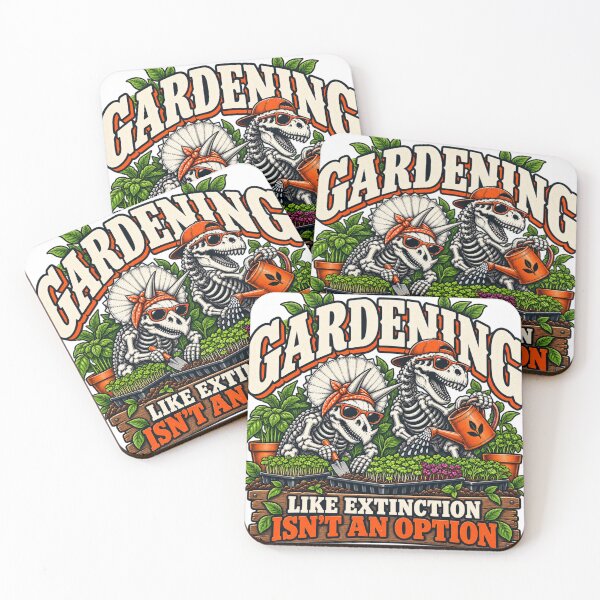 Item preview, Funny Dinosaur Gardening Shirt – Like Extinction Isn’t an Option designed and sold by zhivago1980.