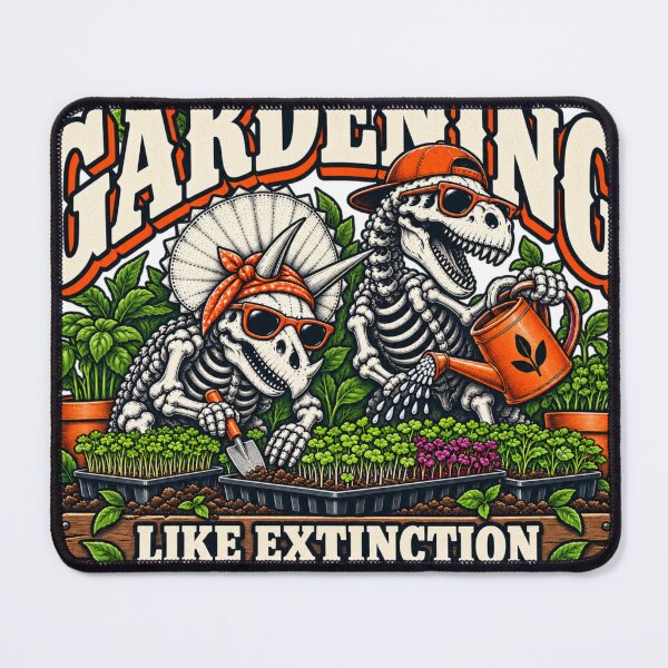 Item preview, Funny Dinosaur Gardening Shirt – Like Extinction Isn’t an Option designed and sold by zhivago1980.