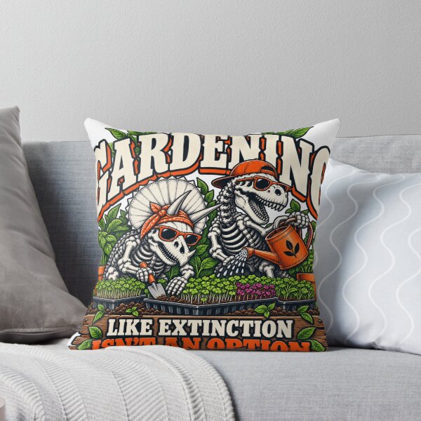 Item preview, Funny Dinosaur Gardening Shirt – Like Extinction Isn’t an Option designed and sold by zhivago1980.