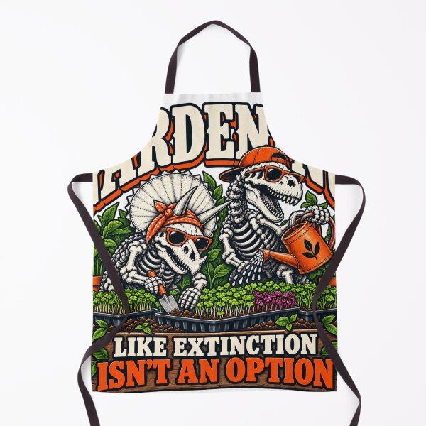 Item preview, Funny Dinosaur Gardening Shirt – Like Extinction Isn’t an Option designed and sold by zhivago1980.