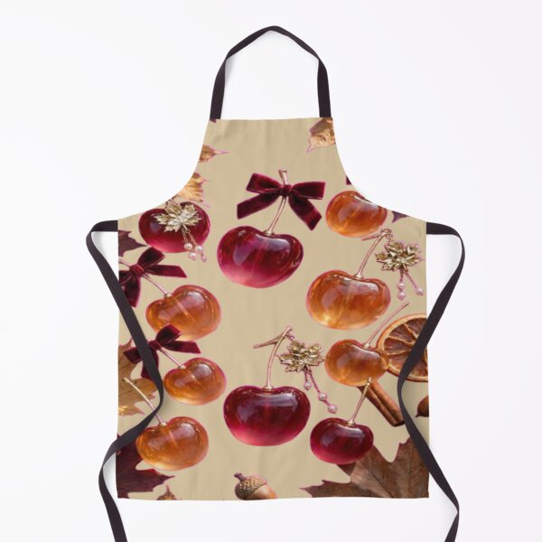 Item preview, Autumn motif with cherries, spices and fallen leaves designed and sold by PoenyL1rosy.