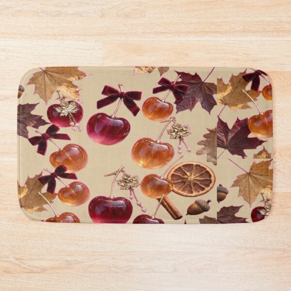 Item preview, Autumn motif with cherries, spices and fallen leaves designed and sold by PoenyL1rosy.