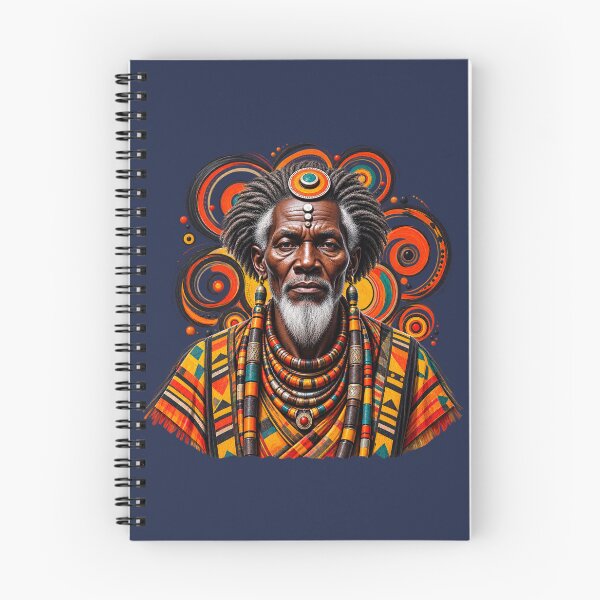 Item preview, Spiritual Elder Portrait Art | Ancestral Wisdom Keeper | African Spirituality Wall Art designed and sold by 'VARI'.