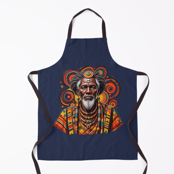 Item preview, Spiritual Elder Portrait Art | Ancestral Wisdom Keeper | African Spirituality Wall Art designed and sold by 'VARI'.