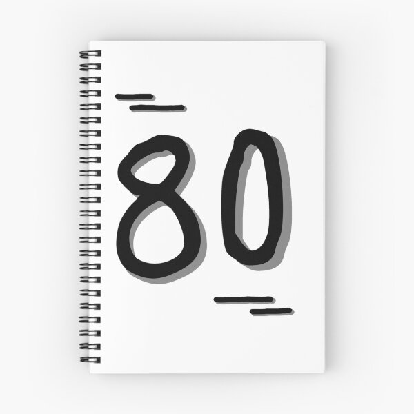 Item preview, Number 80 - Bold Black Artistic Numeral Design designed and sold by Dyche Studio.