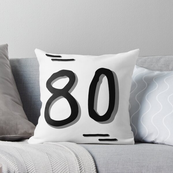 Item preview, Number 80 - Bold Black Artistic Numeral Design designed and sold by Dyche Studio.