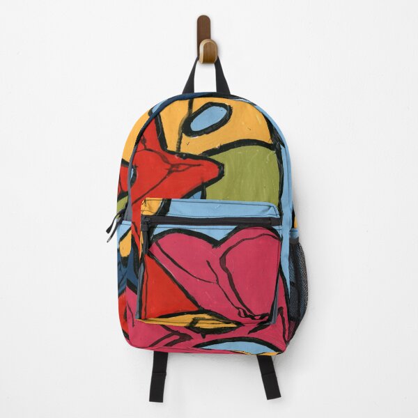 Item preview, Colorful Abstract Masks Expressive CoBrA Painting designed and sold by Dwaalhaas.com.