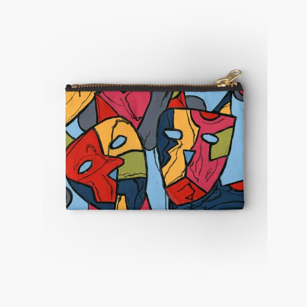 Item preview, Colorful Abstract Masks Expressive CoBrA Painting designed and sold by Dwaalhaas.com.