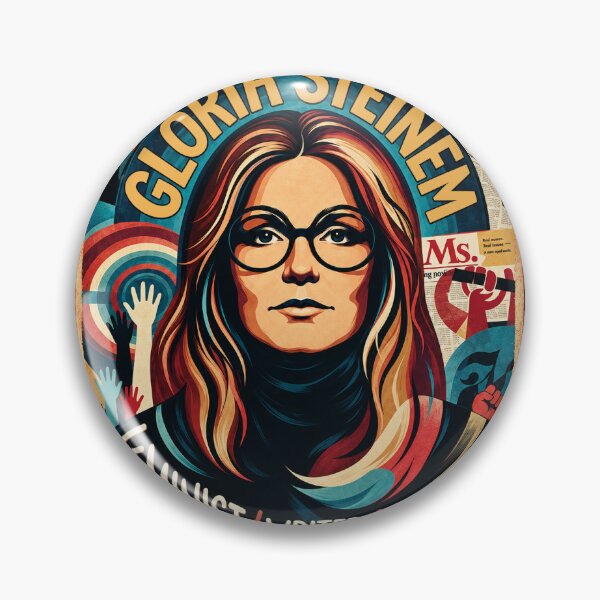 Item preview, Gloria Steinem Feminist Writer Activist Vintage Pop Art Graphic designed and sold by DestiniHill.