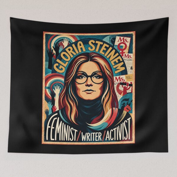 Item preview, Gloria Steinem Feminist Writer Activist Vintage Pop Art Graphic designed and sold by DestiniHill.