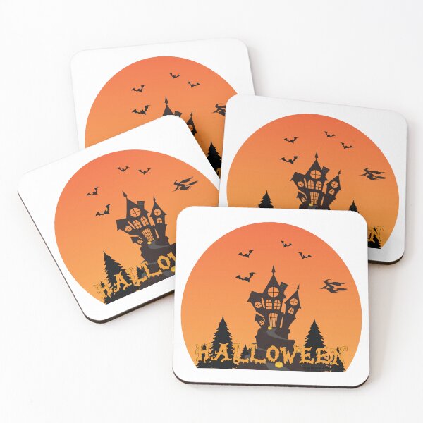 Item preview, Spooky Halloween Haunted House Under Full Moon designed and sold by Mdjahirulsk.