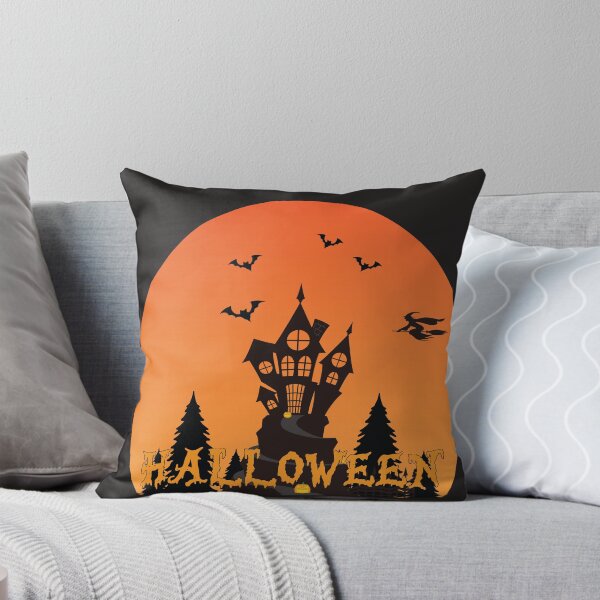 Item preview, Spooky Halloween Haunted House Under Full Moon designed and sold by Mdjahirulsk.